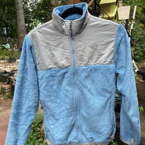 The North Face TNF Fleece Jacket Coat Blue Nice Condition Girls Large